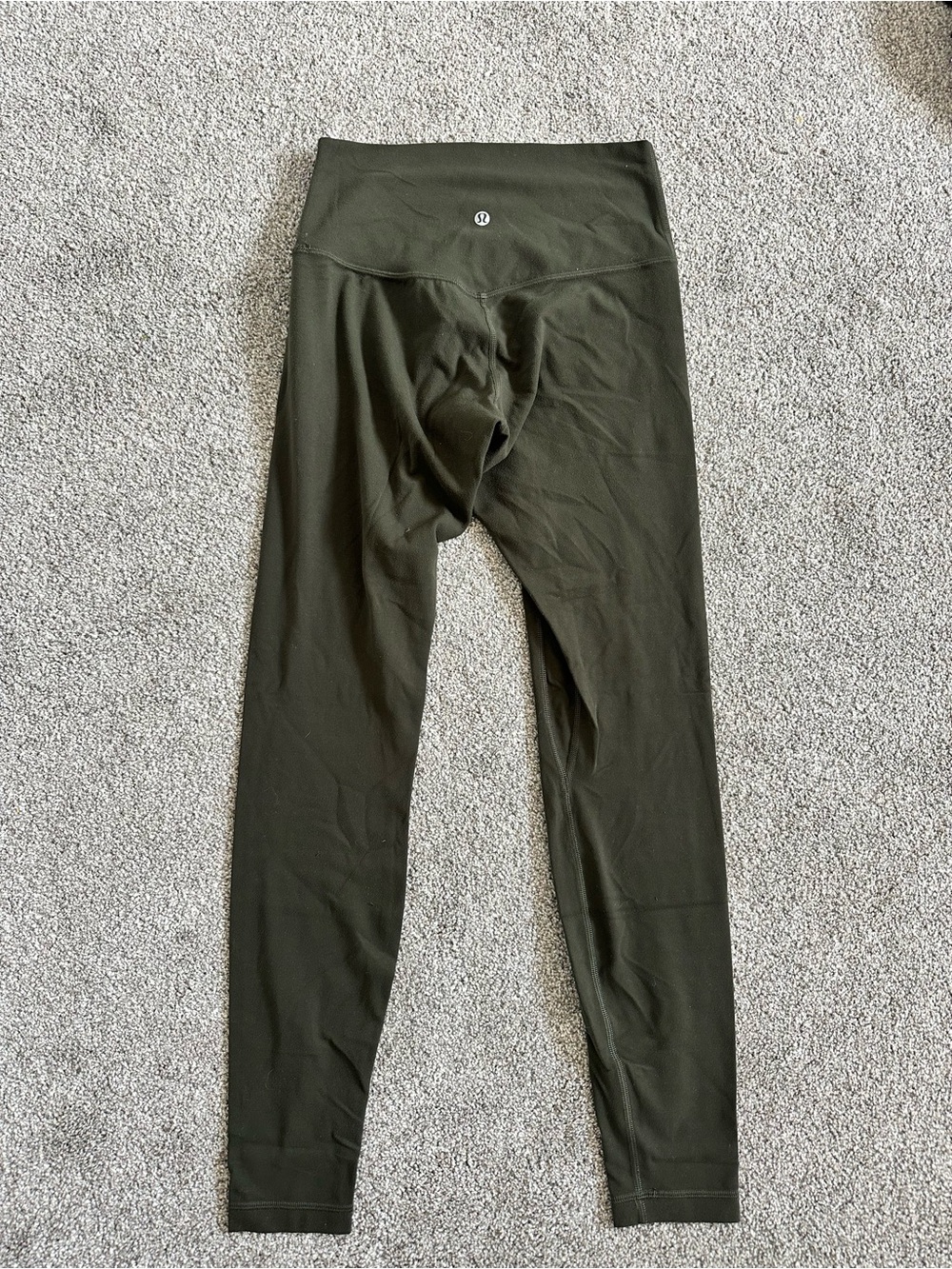 Lululemon High-Waist Olive Green Leggings